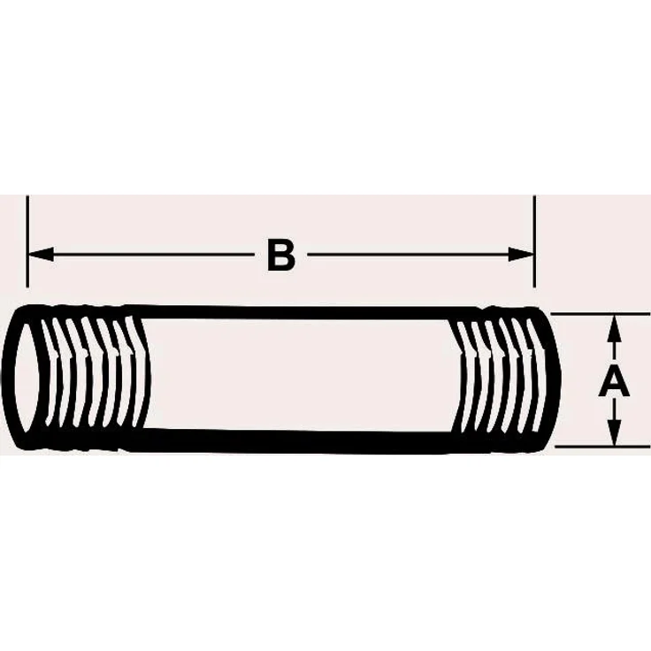 Cornat Rohrnippel 1 x 40 mm verzinkt Bewässerungszubehör – Bild 2