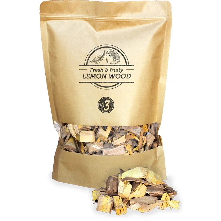 Smokey Olive Wood 1.7L Räucherchips aus Zitronenholz, Räucherspäne Körnung 2-3cm