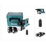 Makita DHR281M4J Brushless Akku Bohrhammer 28 mm 2x 18 V für SDS-PLUS mit Schnellwechselfutter im Makpac + 4x 4,0 Ah Akku - ohne Ladegerät