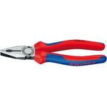 KNIPEX 03 02 180 Kombizange mit Mehrkomponenten-Hüllen schwarz atramentiert 180 mm