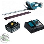Makita Akku-Heckenschere DUH523Z 18V und Akku BL1850B 5,0 Ah und Ladegerät DC18RC