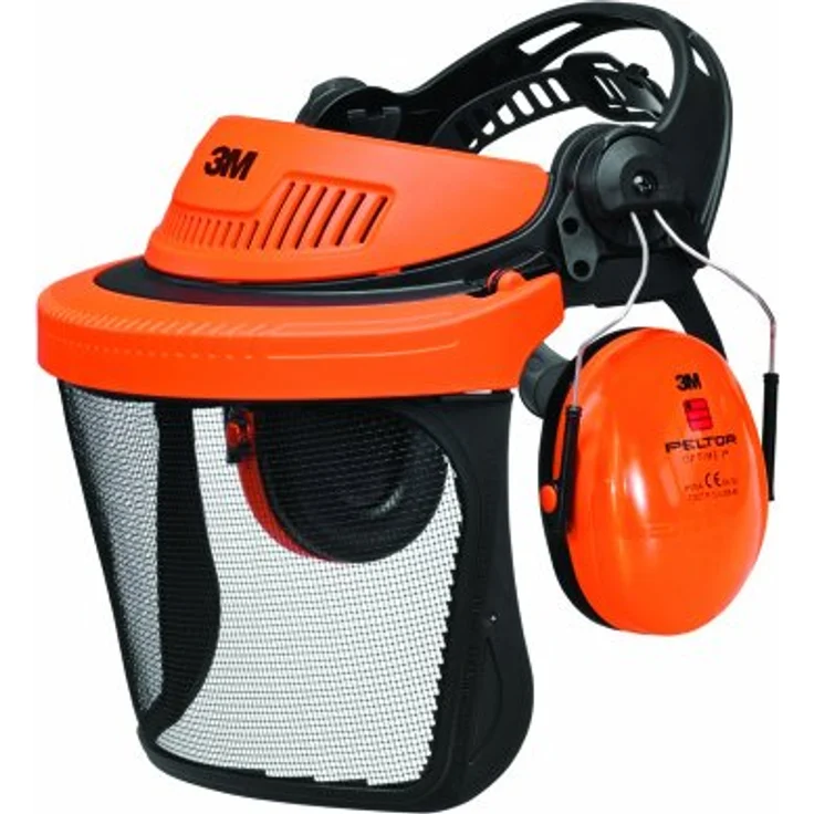 3M PELTOR G5V5CH51 G500 Gesichtsschutz und Gehörschutzkombination, Orange – Bild 1