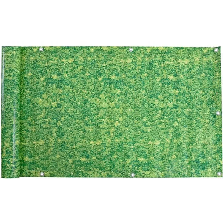 Balkonsichtschutz Sichtschutz Balkonbespannung Balkonverkleidung 6 Meter Balkon Buchs-Optik 75x600cm