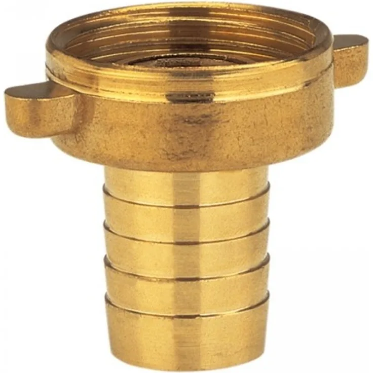 GARDENA Messing-Schlauchverschraubung 2-teilig: Verschraubung aus hochwertigem Messing, 33.3 mm (G 1 Zoll)-Gewinde, für 25 mm (1 Zoll)-Schläuche (7142-20) Bewässerungszubehör