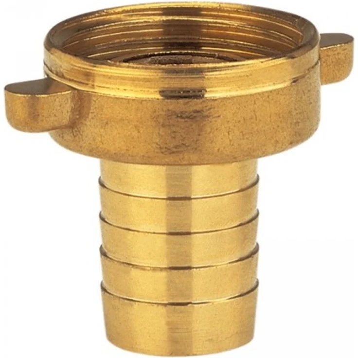 GARDENA Messing-Schlauchverschraubung 2-teilig: Verschraubung aus hochwertigem Messing, 33.3 mm (G 1 Zoll)-Gewinde, für 25 mm (1 Zoll)-Schläuche (7142-20) Bewässerungszubehör – Bild 1