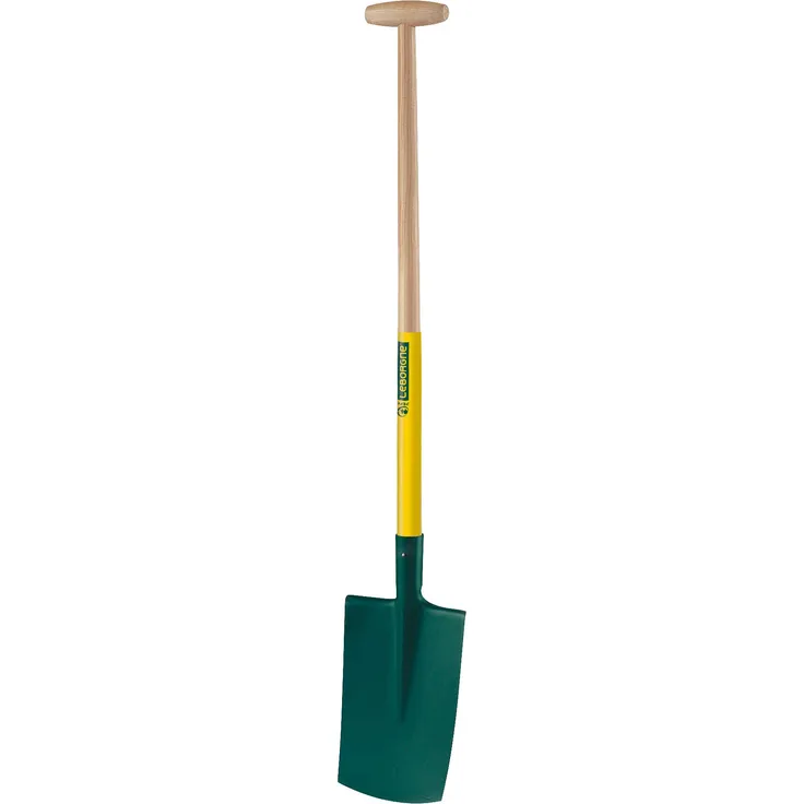 leborgne 305289Spaten mit Trittkante 28cm mit Griff-Ständer aus Holz