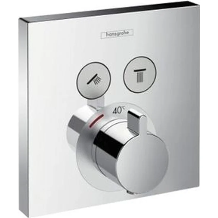 hansgrohe ShowerSelect Unterputz Thermostat, für 2 Funktionen, Chrom – Bild 1