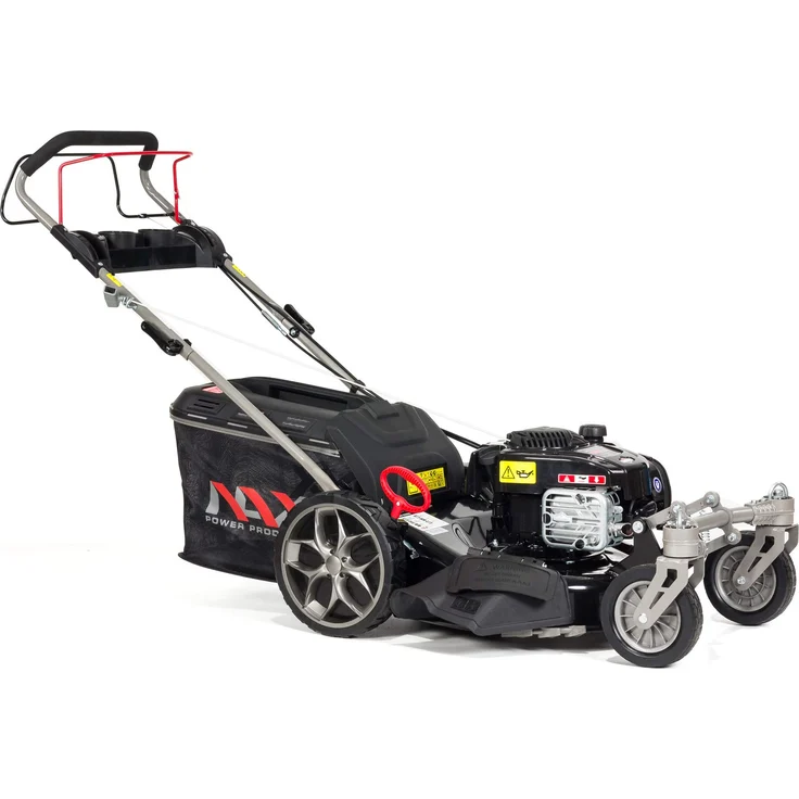 NAX POWER PRODUCTS 2000S Motor Briggs & Stratton 625EXi Series 150 cm3 ReadyStart Mähbreite 46cm Fangkorb 60l wendige Vorderräder Benzin-Rasenmäher mit Antrieb, Schwarz – Bild 1