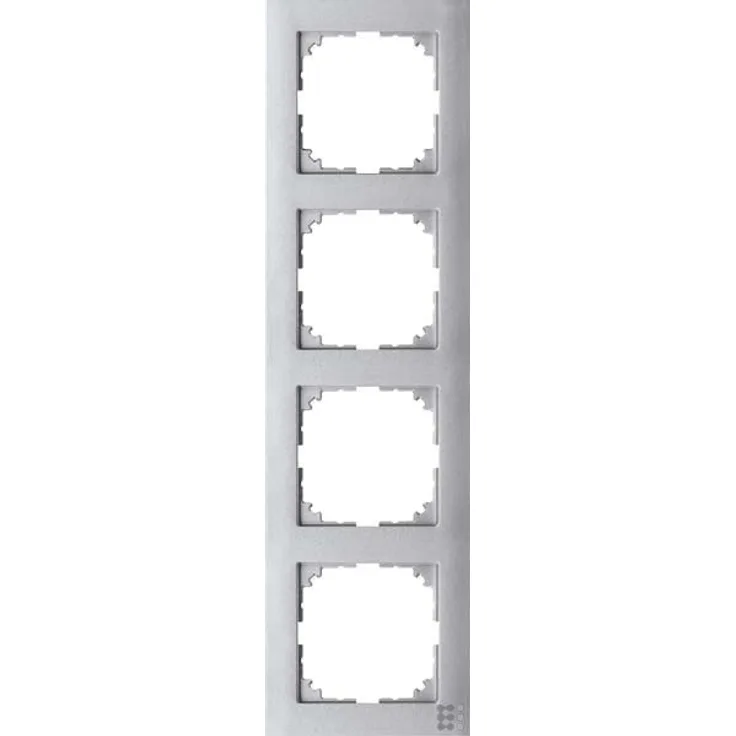Merten MEG4040-3660 M-Pure-Rahmen, 4fach, Aluminium