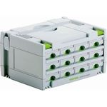 Festool Sortainer SYS 3-SORT/12 Sortiment Koffer mit 12 Fächer ( 491986 ) für Schrauben Dübel Nägel