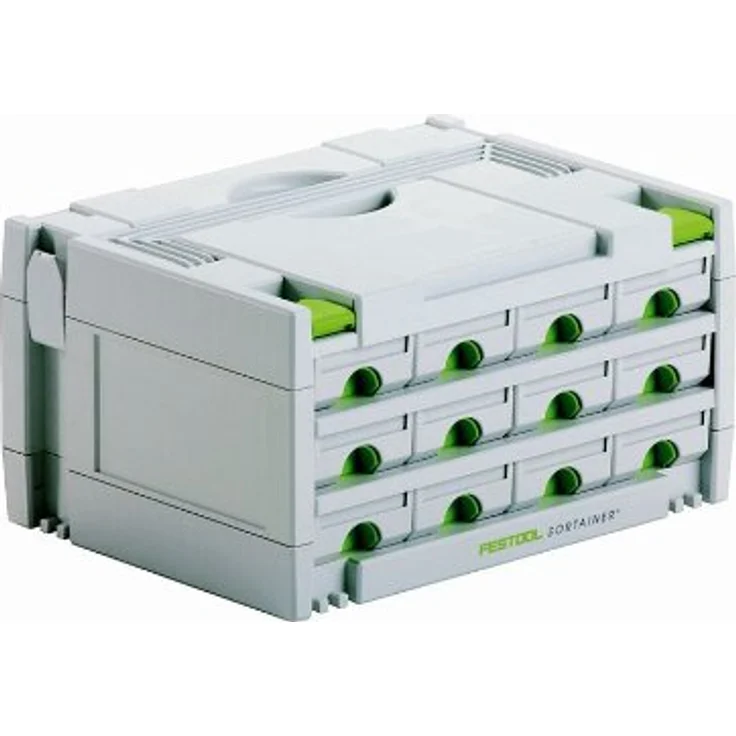 Festool Sortainer SYS 3-SORT/12 Sortiment Koffer mit 12 Fächer ( 491986 ) für Schrauben Dübel Nägel – Bild 1