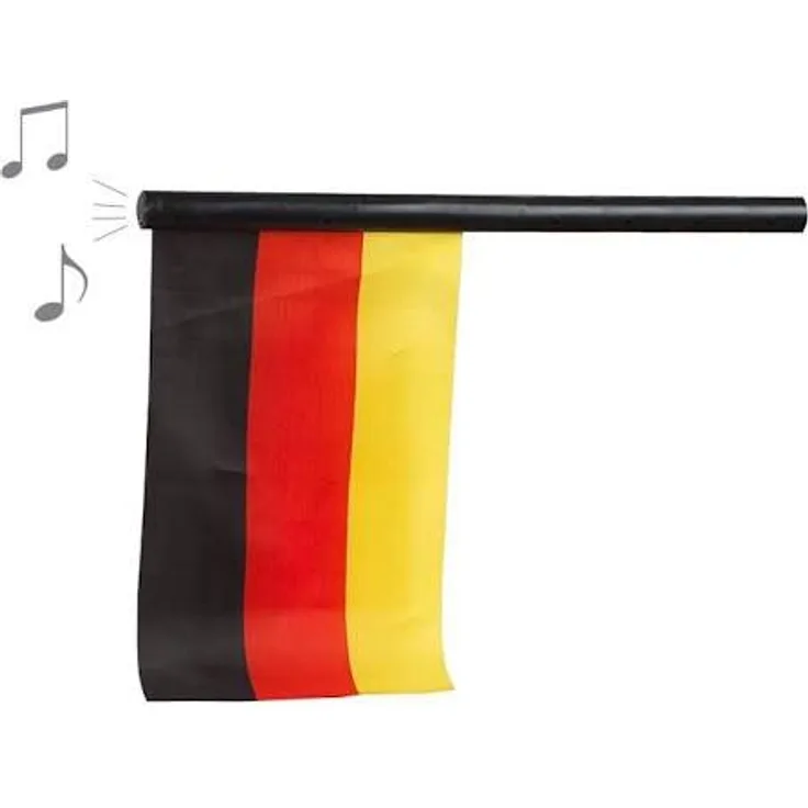 WM Fahne Deutschland mit der ein und ausschaltbaren Nationalhymne
