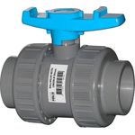 Sibo Kugelhahn Kugelventil 50 mm PVC mit beisdeitiger Klebemuffe