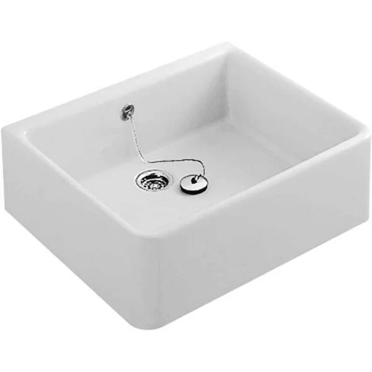 Villeroy & Boch O.novo Spülbecken B:49,5xH:17xT:40cm mit Überlauf weiß 63210001