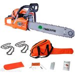 KETTENSÄGE BENZINSÄGE MOTORSÄGE 3,6 PS - 61,5 CM³ SÄGEBLATT 50 CM + 2 KETTEN