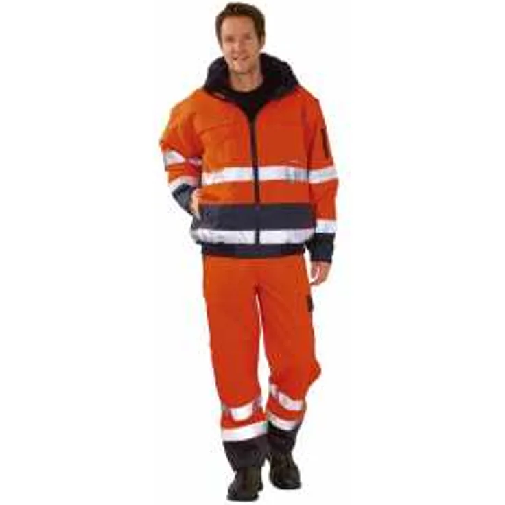 Warnschutz Comfortjacke orange/marine Größe L