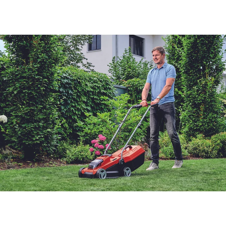Einhell Akku-Rasenmäher GE-CM 18-32 Li Power X-Change - Li-Ion, 18 V, 32 cm Schnittbreite, Brushless Motor, 3-stufige axiale Schnitthöhenverstellung 30-70 mm, ohne Akku und Ladegerät – Bild 8