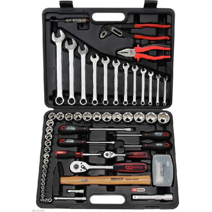 """KS TOOLS 1/4""""?"""" STECKSCHLÜSSEL-SATZ 88tlg. inkl.Hammer, Zange, Schraubendreher u. S"""
