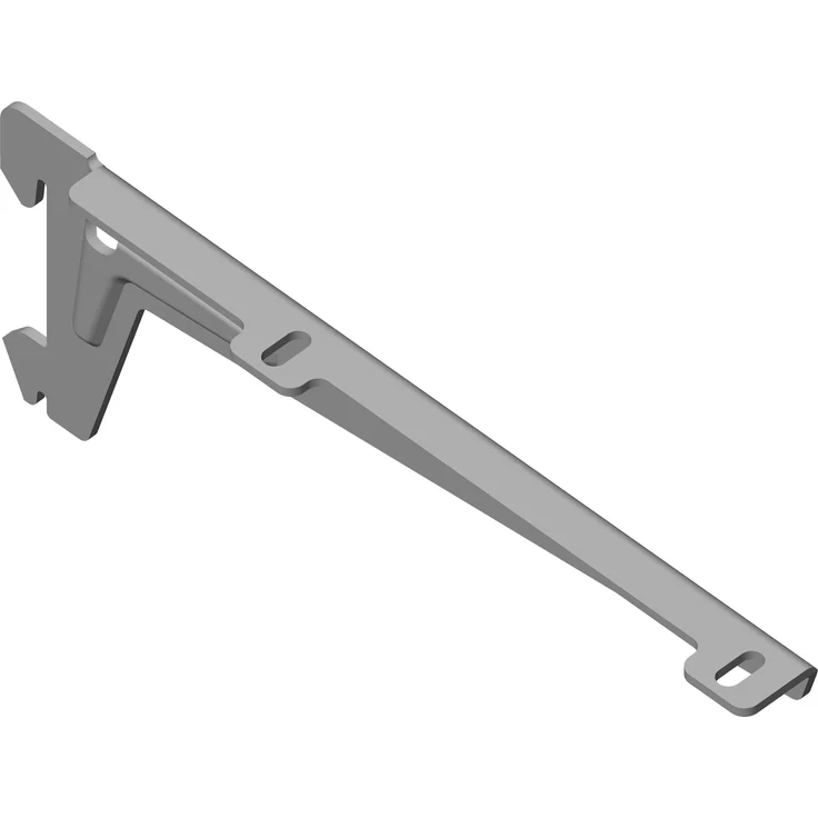 Element System 18133-00047 Winkelträger Regalträger 1-reihig - 2 Stück - 5 Abmessungen - 3 Farben-L = 18 cm-weißaluminium-für Holzböden-Wandschiene – Bild 1