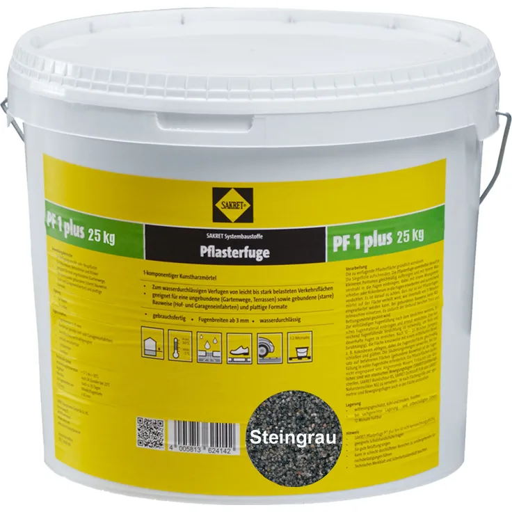 SAKRET Pflasterfugenmörtel PF1 Plus Steingrau 25kg