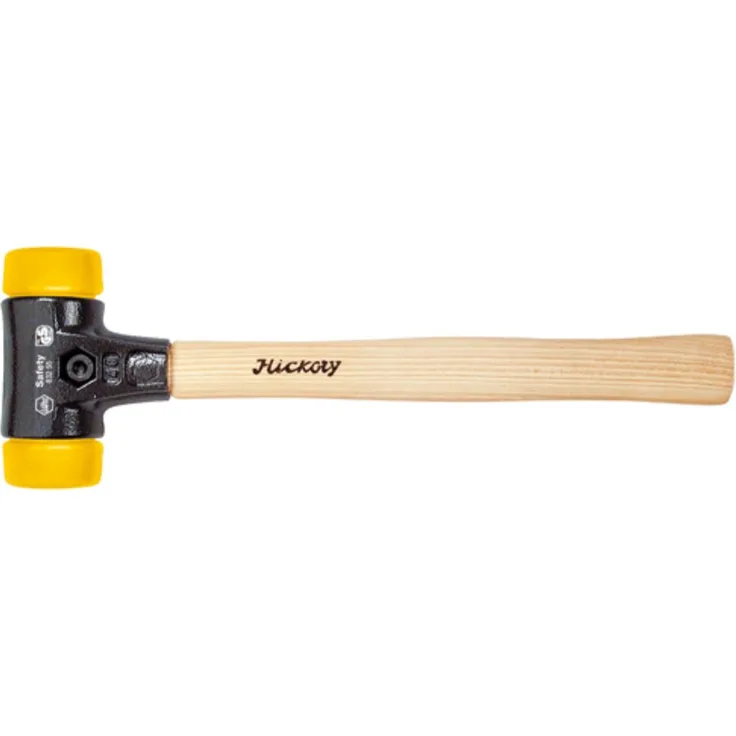 Wiha Safety Schonhammer - Hammer mit Härtegrad 7 - gelb, gelb - Kunststoffhammer rund, Gewicht 1100 g, Länge 360 mm, Ø 50 mm