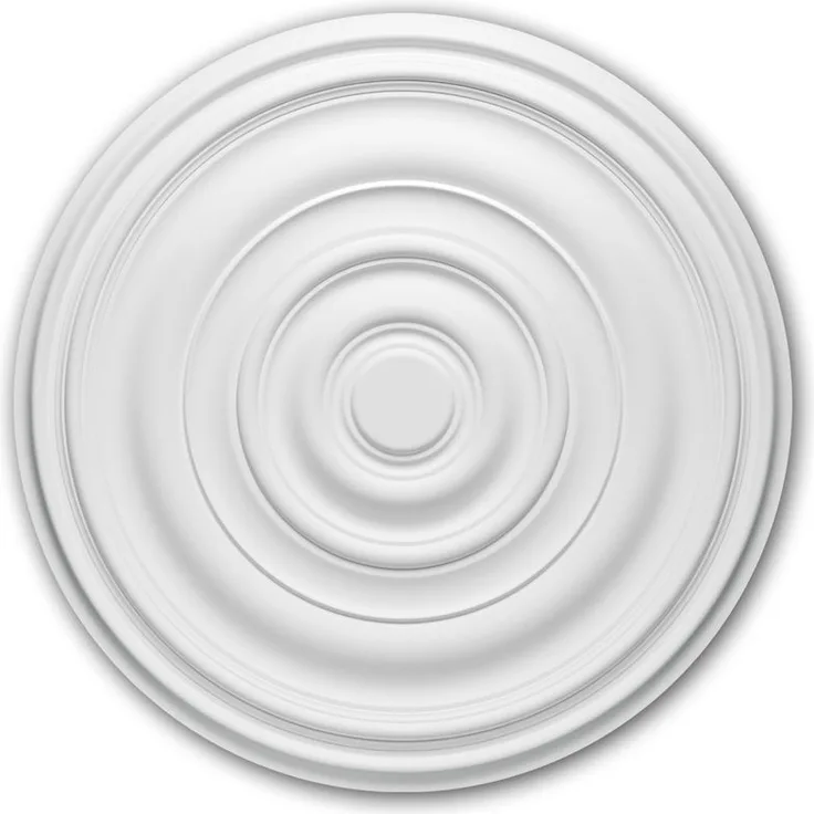 Profhome Decor - Rosette PROFHOME 156018 Zierelement Deckenelement Zeitloses Klassisches Design weiß Ø 74,5 cm
