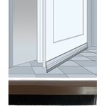 Türleiste mit Bürste braun, Aluminium