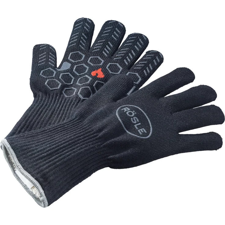 RÖSLE Premium-Grillhandschuhe, Hochwertige Handschuhe zum Schutz vor Verbrennungen, atmungsaktiv und temperaturbeständig bis 350°C, Meta-Aramid, Baumwoll-Innenfutter – Bild 1