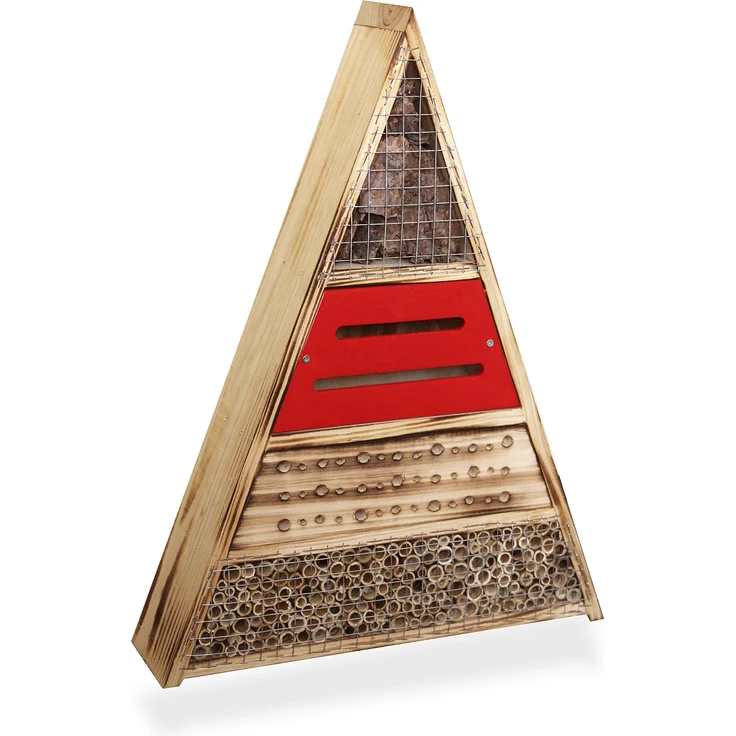 Windhager Insektenhotel TRIGON, Insektenhaus Nistplatz Brutplatz, Schutz für viele nützliche Insekten, mehrfarbig, 9,5 x 36 x 48 cm, 06943