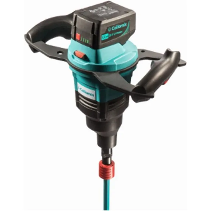 Collomix Akku-Handrührwerk Xo 10 NC mit WK 120 HF, 2 Akkus 18V, 5,2 Ah und Ladegerät, -640 UpM - 20493