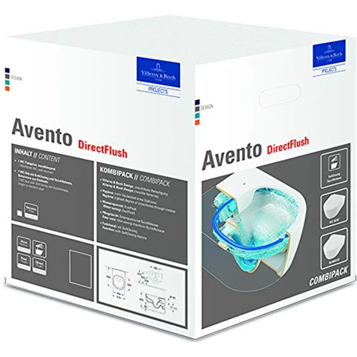 Villeroy & Boch 5656HRR1 Avento WC, Weiß Ceramicplus