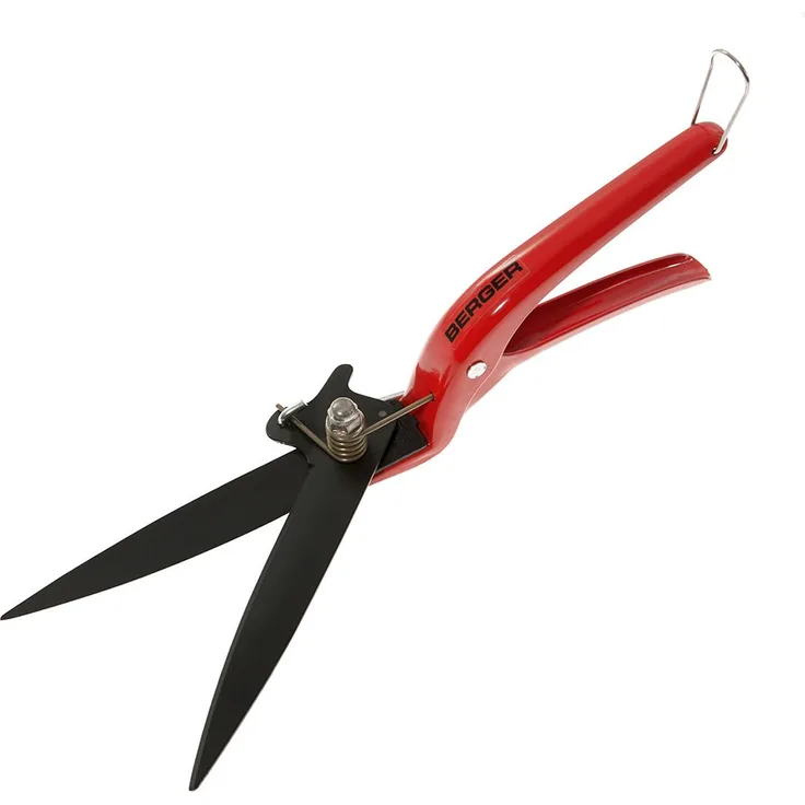 Berger Rasenkantenschere 2200 mit antihaftbeschichteten Klingen, für Linkshänder geeignet mittelgroß