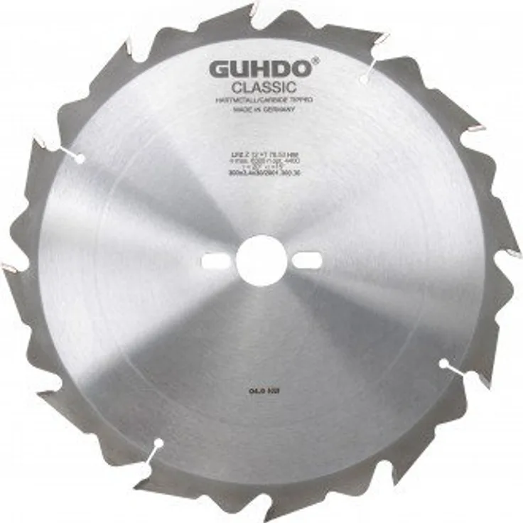 Guhdo HW Zuschneid flache ? Zahn Kreissägeblatt mit Abweiser 350 x 3,8/2,5 x 30 Z16 F