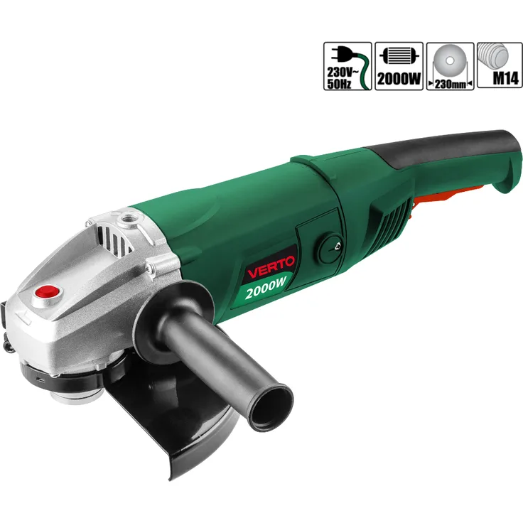 Grupa Topex 51 G203 Winkelschleifer 2000 W, Scheibe 230 x 22.2 mm, drehbarer Griff, Grün Dunkel Intenso 230 mm Netz