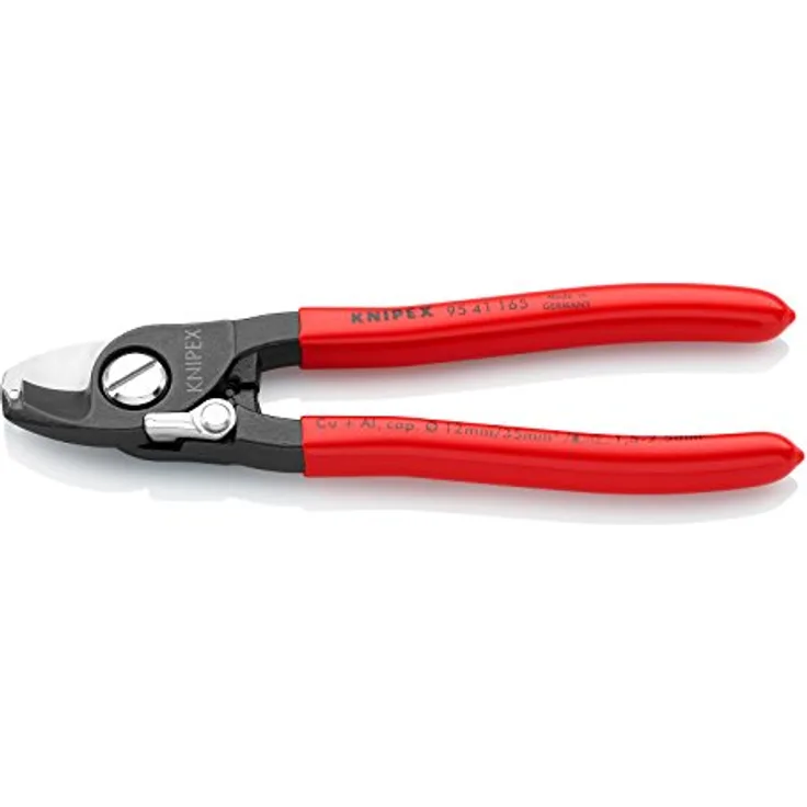 KNIPEX 95 41 165 Kabelschere mit Abisolierfunktion mit Kunststoff überzogen 165 mm