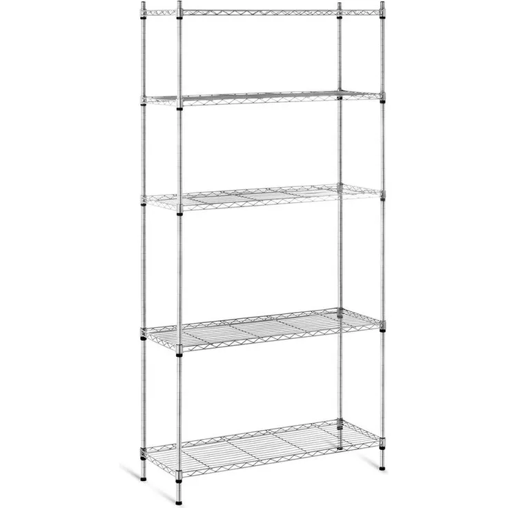 Royal Catering - Metallregal Haushaltsregal Steckregal Büro Regal 35 X 90 X 180 150 Kg Schwarz
