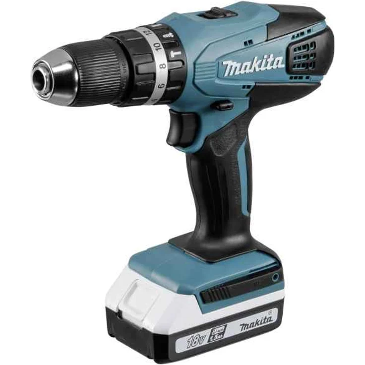 Makita HP457DWE 10 - 18V G-Serie Akku Schlagbohrschrauber (2 x 1,3 Ah) mit Ladegerät im Koffer – Bild 2