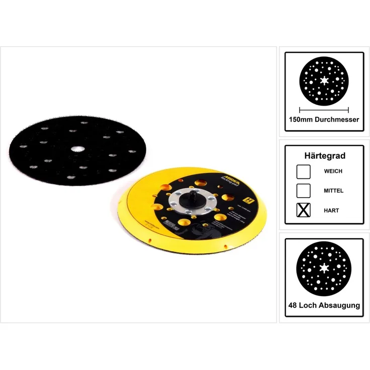Mirka Abranet Schleifteller Grip 150mm Hart (8292605021 )