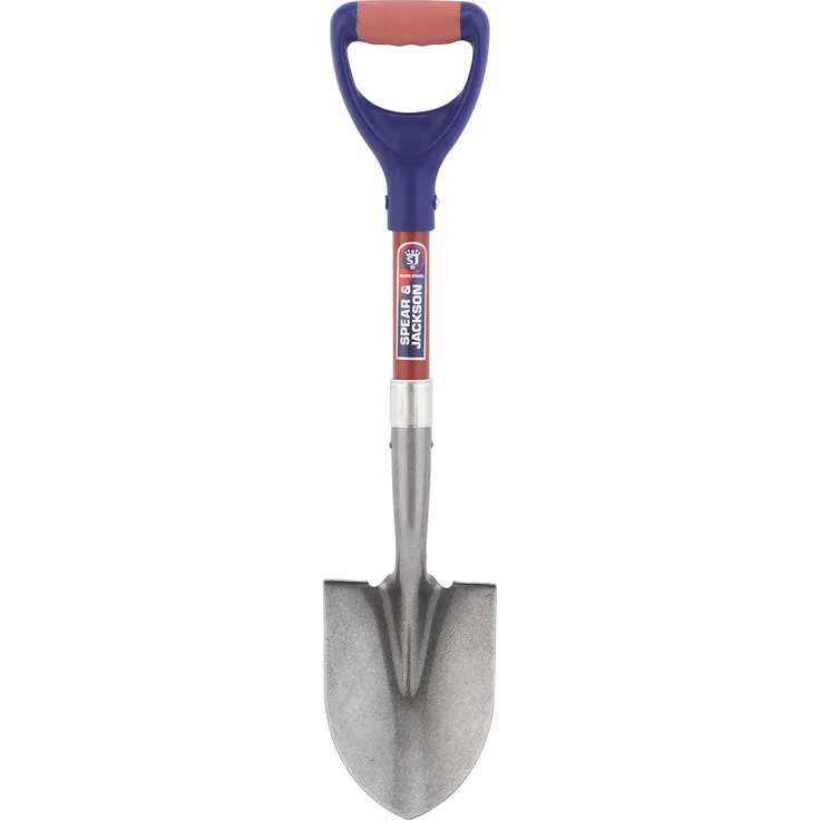 Spear & Jackson Mini-Schaufel mit Rundspitze und Glasfaserschaft, grau