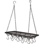 Eisen Topfhänger schwarz 60x28x7cm Wurstkrone Kräuterkorb Küchenkrone Topfhänger