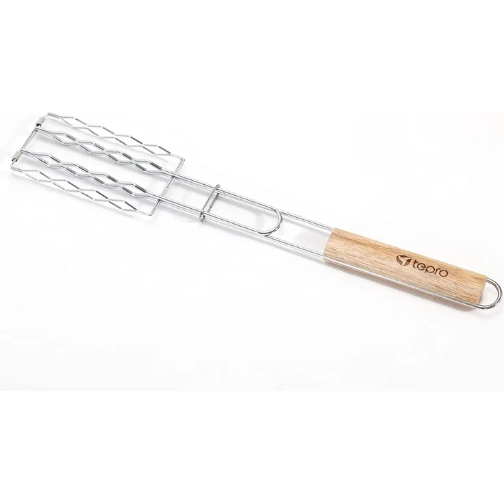 Tepro Grillwender Grillschaber, Holz, 51 cm, silber, braun