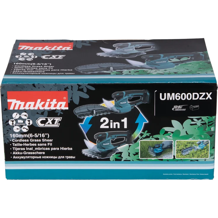Makita UM600DZX Akku-Gras-/Strauchschere, CXT 12Vmax, Schnittbreite 16 cm, ohne Akku und Ladegerät – Bild 6