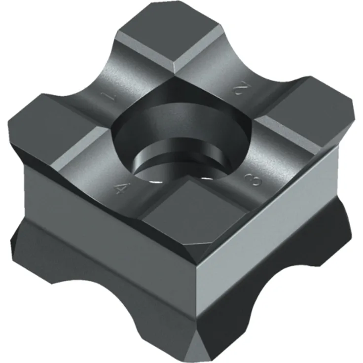 Fein Wendeschneidplatte KX (10 Stück, Radius 3 mm für NE-Metalle und weiche Materialien Aluminium, Kupfer, Kunststoffe, für die Kantenfräse KFH 17-8 R, KFH 17-15 R) 64302005010