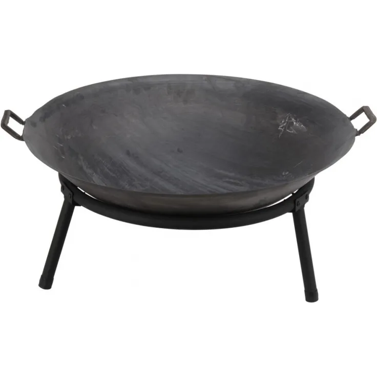 Feuerschale mit Füen Gusseisen schwarz 60 cm