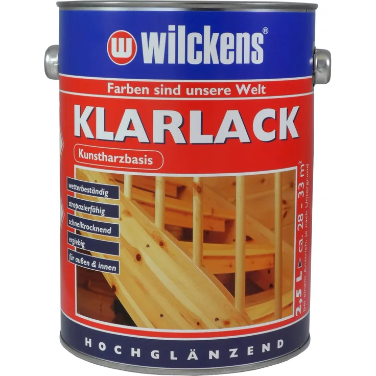 Wilckens - Wilckens 2,5l Klarlack hochglanz farblos Holz Metall Lack Kunstharz - transparent