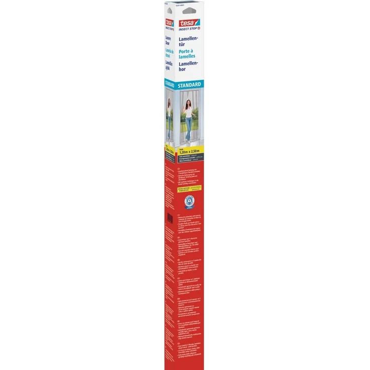 tesa Fliegengitter Lamellentür Standard 1,20 m x 2,5 m, schwarz – Bild 1