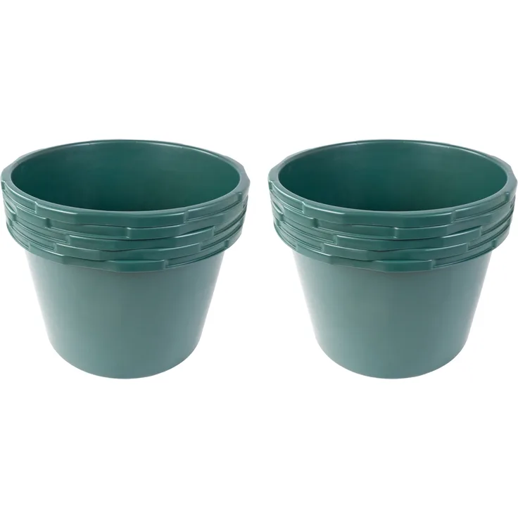 Baukübel 90 Liter 10 Stück mit Innenskala grün Mörtelkübel Zementwanne Betonfass