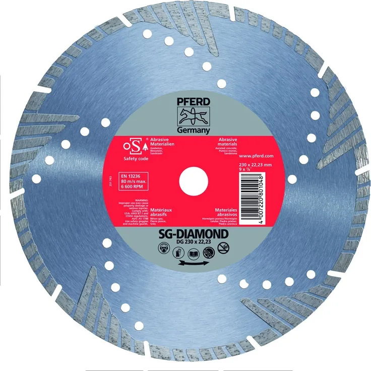 Pferd 68000024 Diamant-Trennscheibe DG 230x3,2x22,23 SG