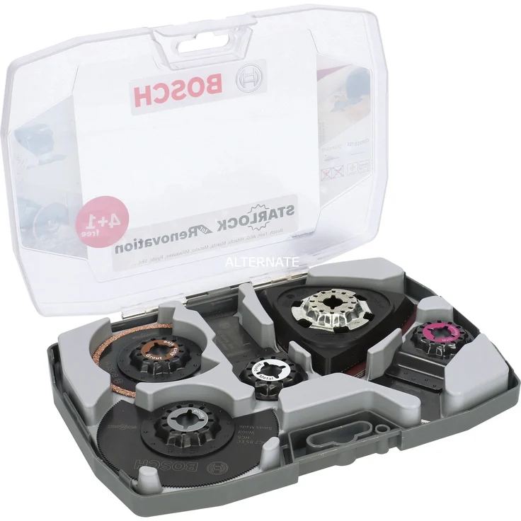 Bosch Professional 5 tlg. Starlock Multitool Set (für Holz, Metall, Multimaterial und abrasive Materialien, Zubehör Multifunktionswerkzeug) – Bild 1