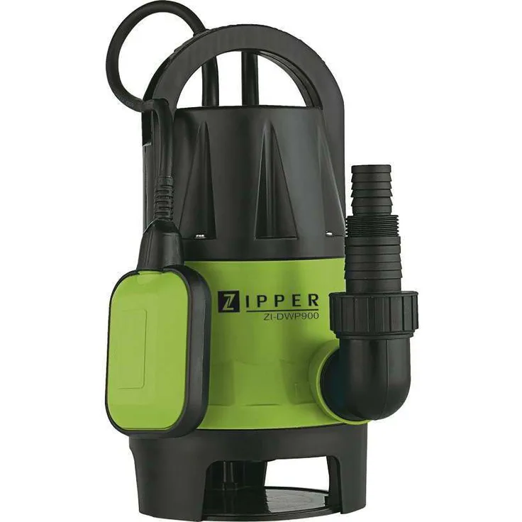 Zipper ZI-DWP900 Tauchmotorpumpe Tauchpumpe 900 Watt 14.300 l/h Entwässerung max. Förderhöhe 9 m max. Tauchtiefe 8 m max. Partikelgröße 35 mm Kabellänge 10 m 5 kg